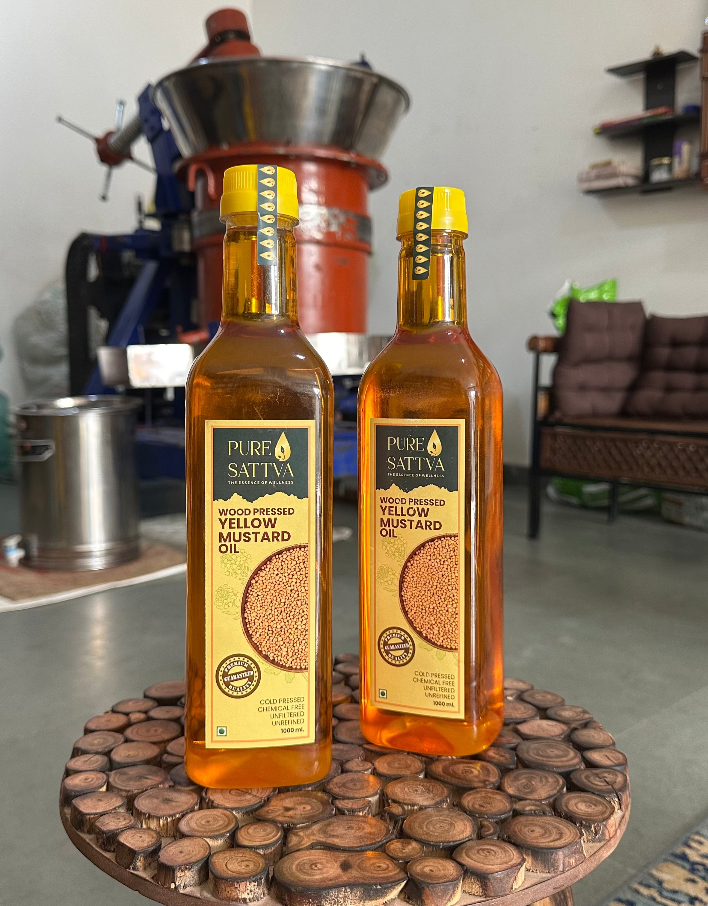 WOOD-PRESSED YELLOW MUSTARD OIL